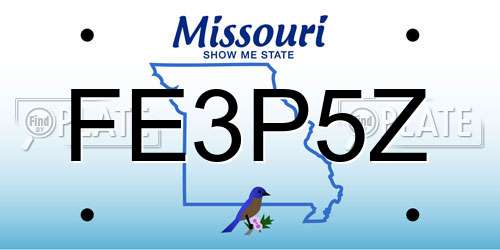 FE3P5Z Missouri License Plate