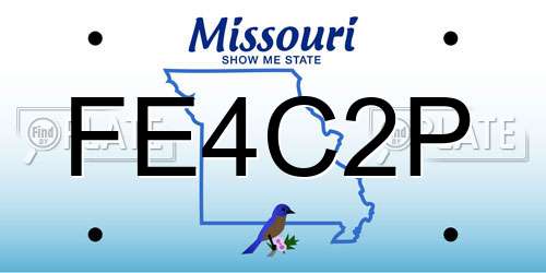 FE4C2P Missouri License Plate