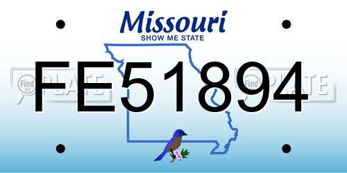 FE51894 Missouri License Plate