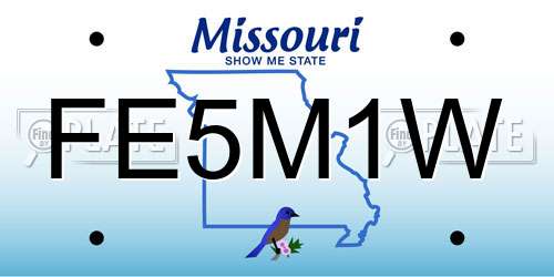FE5M1W Missouri License Plate