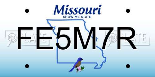 FE5M7R Missouri License Plate