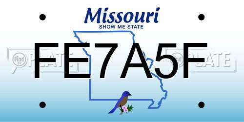 FE7A5F Missouri License Plate