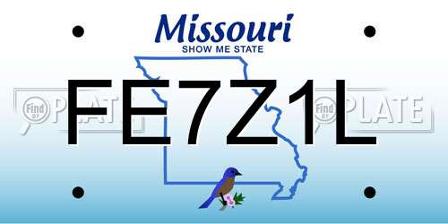 FE7Z1L Missouri License Plate