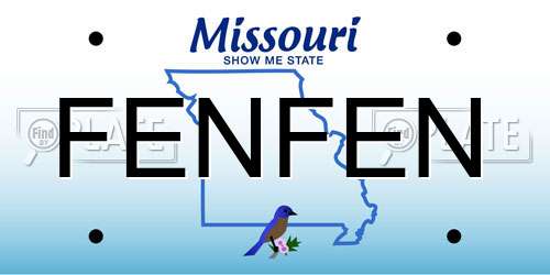 FENFEN Missouri License Plate