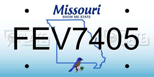FEV7405 Missouri License Plate