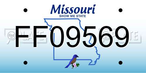 FF09569 Missouri License Plate