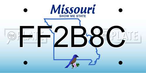 FF2B8C Missouri License Plate