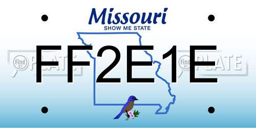 FF2E1E Missouri License Plate