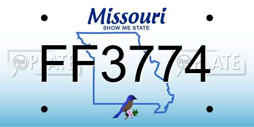 FF3774 Missouri License Plate