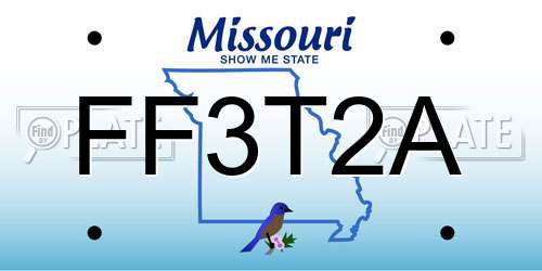 FF3T2A Missouri License Plate