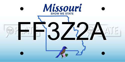 FF3Z2A Missouri License Plate