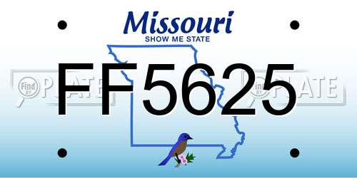 FF5625 Missouri License Plate