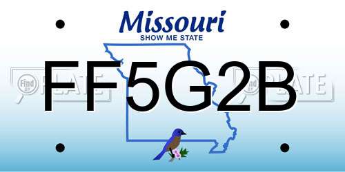 FF5G2B Missouri License Plate