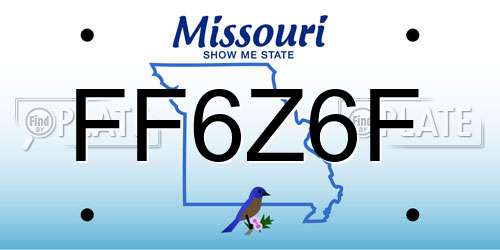 FF6Z6F Missouri License Plate