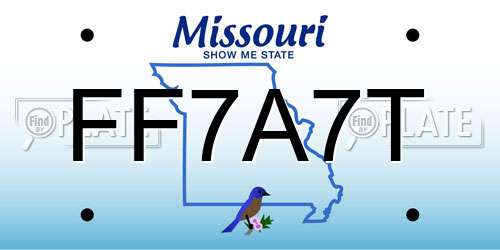 FF7A7T Missouri License Plate