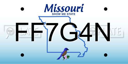 FF7G4N Missouri License Plate