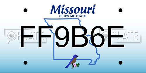 FF9B6E Missouri License Plate
