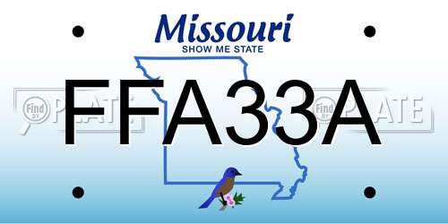 FFA33A Missouri License Plate