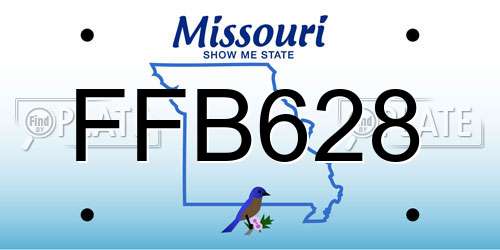 FFB628 Missouri License Plate