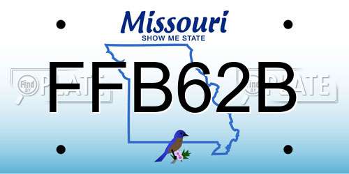 FFB62B Missouri License Plate