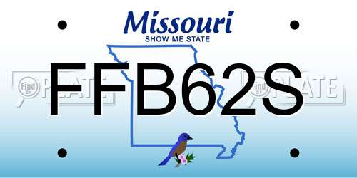 FFB62S Missouri License Plate
