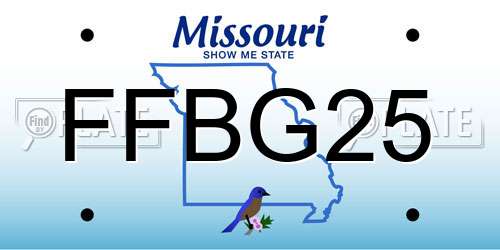 FFBG25 Missouri License Plate