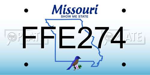 FFE274 Missouri License Plate