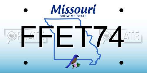 FFET74 Missouri License Plate