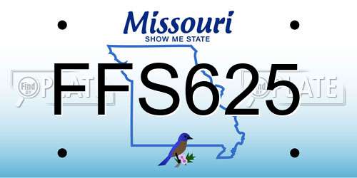 FFS625 Missouri License Plate