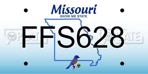 FFS628 Missouri License Plate
