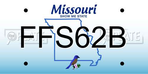 FFS62B Missouri License Plate
