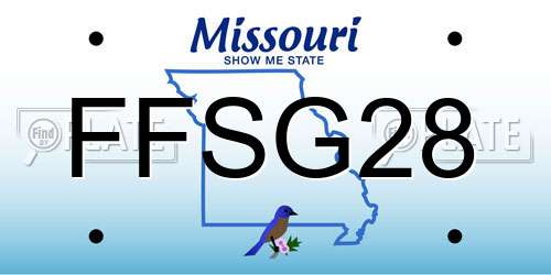 FFSG28 Missouri License Plate