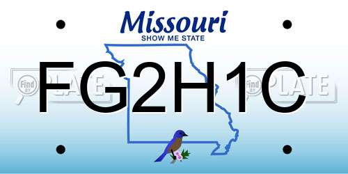FG2H1C Missouri License Plate