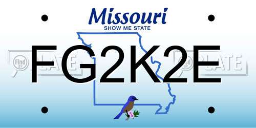 FG2K2E Missouri License Plate