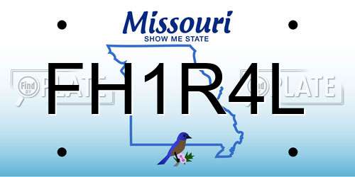 FH1R4L Missouri License Plate