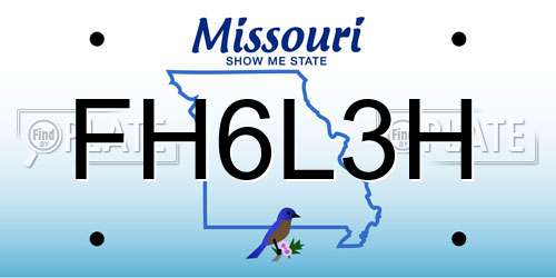 FH6L3H Missouri License Plate