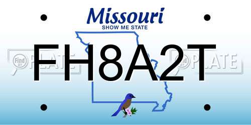FH8A2T Missouri License Plate