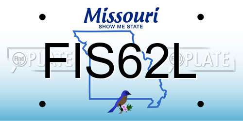 FIS62L Missouri License Plate