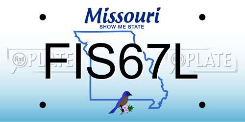 FIS67L Missouri License Plate