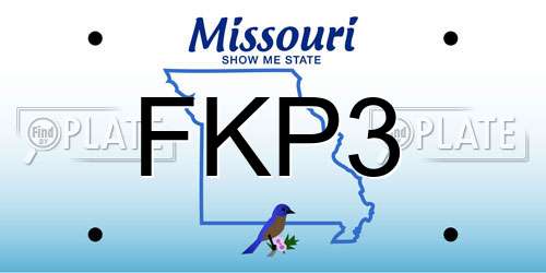 FKP3 Missouri License Plate