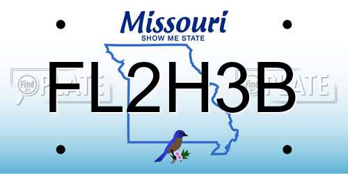 FL2H3B Missouri License Plate