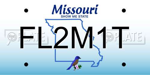 FL2M1T Missouri License Plate