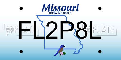 FL2P8L Missouri License Plate