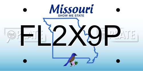 FL2X9P Missouri License Plate