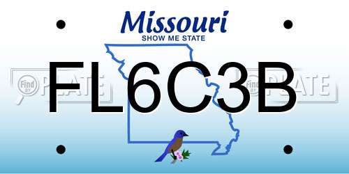 FL6C3B Missouri License Plate