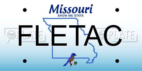 FLETAC Missouri License Plate