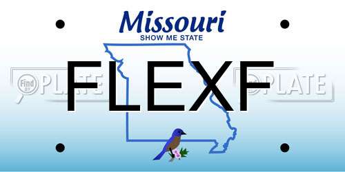 FLEXF Missouri License Plate