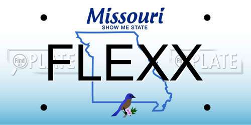 FLEXX Missouri License Plate