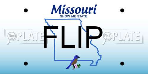 FLIP Missouri License Plate