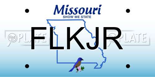 FLKJR Missouri License Plate